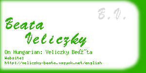 beata veliczky business card